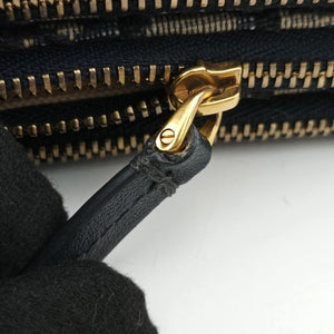 Pre-owned Christian Dior Saddle Navy×gray Jacquard  shoulderbag | stylenewstar