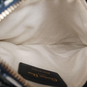 Pre-owned Christian Dior Saddle Navy×gray Jacquard  shoulderbag | stylenewstar