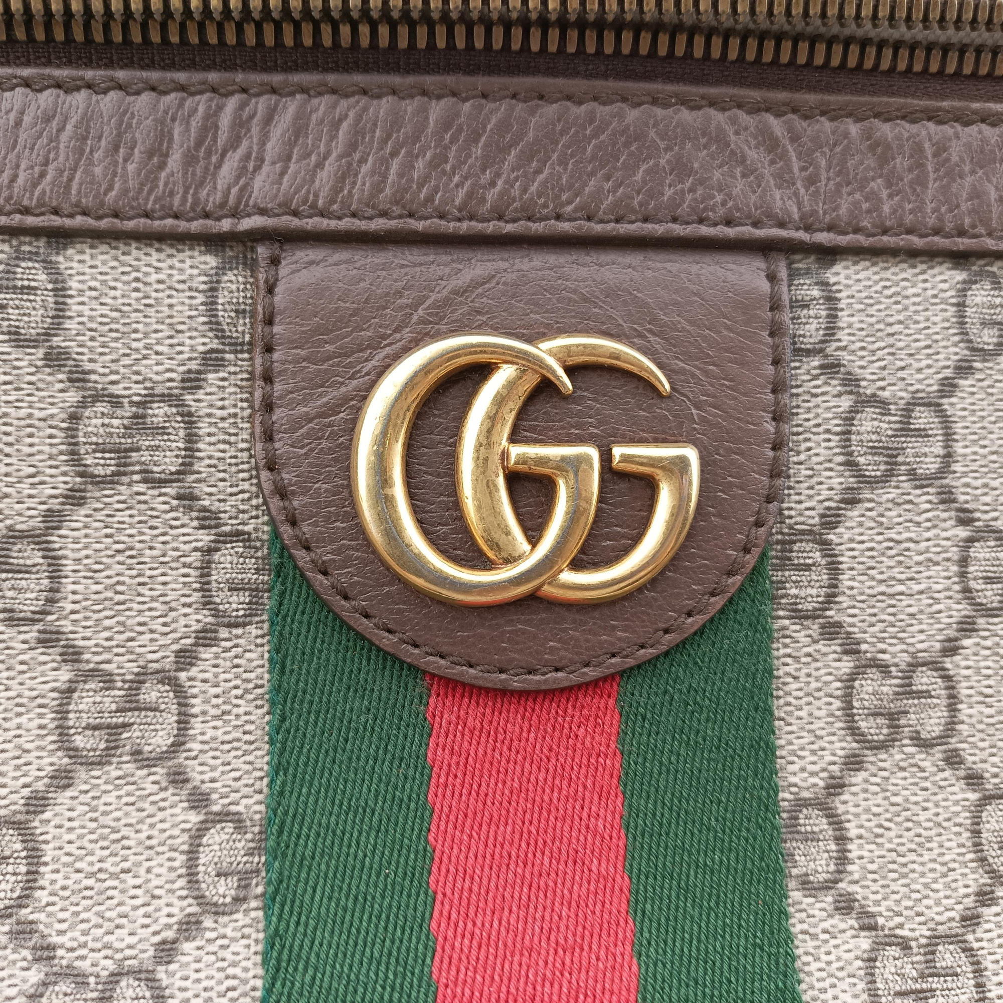 Pre-owned Gucci Ophidia Beige PVC coated canvas×leather 547934 shoulderbag | stylenewstar