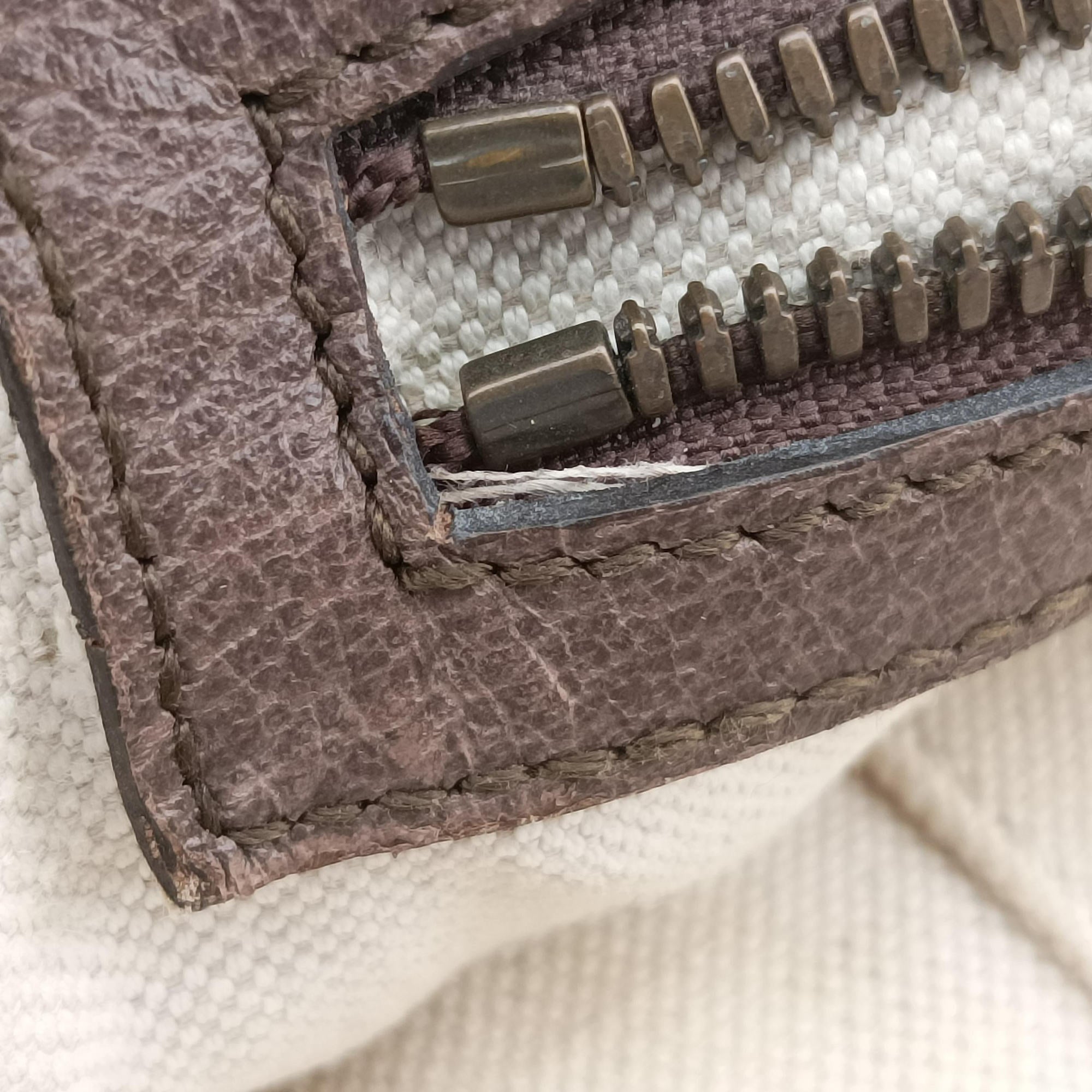 Pre-owned Gucci Ophidia Beige PVC coated canvas×leather 547934 shoulderbag | stylenewstar