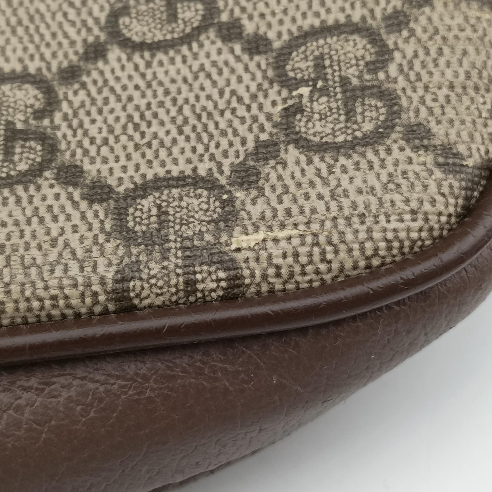 Pre-owned Gucci Ophidia Beige PVC coated canvas×leather 547934 shoulderbag | stylenewstar