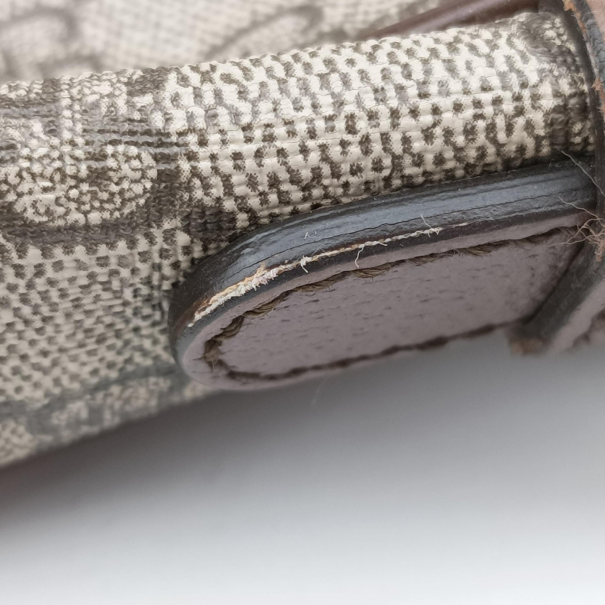 Pre-owned Gucci Ophidia Beige PVC coated canvas×leather 547934 shoulderbag | stylenewstar