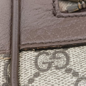 Pre-owned Gucci Ophidia Beige PVC coated canvas×leather 547934 shoulderbag | stylenewstar