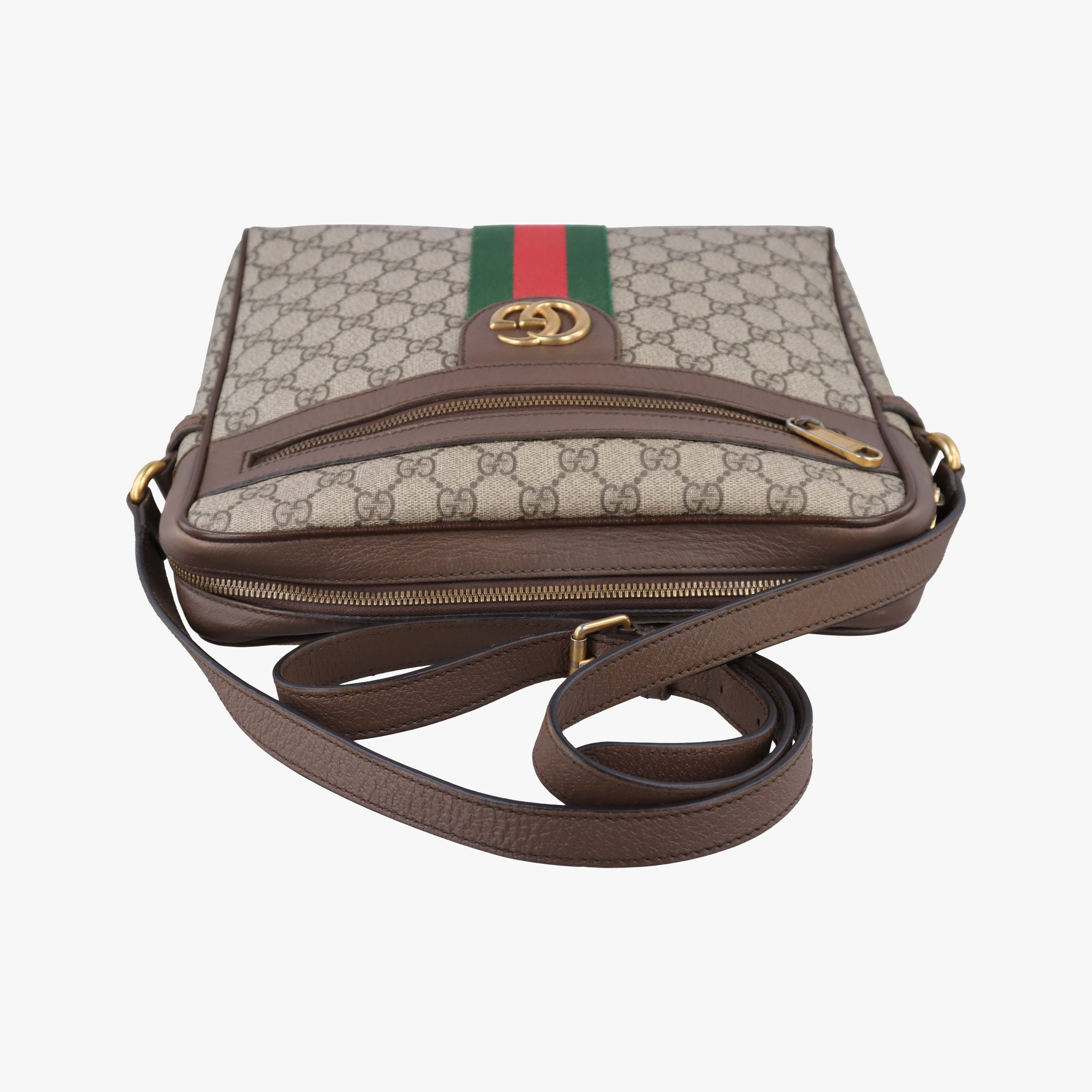 Pre-owned Gucci Ophidia Beige PVC coated canvas×leather 547934 shoulderbag | stylenewstar