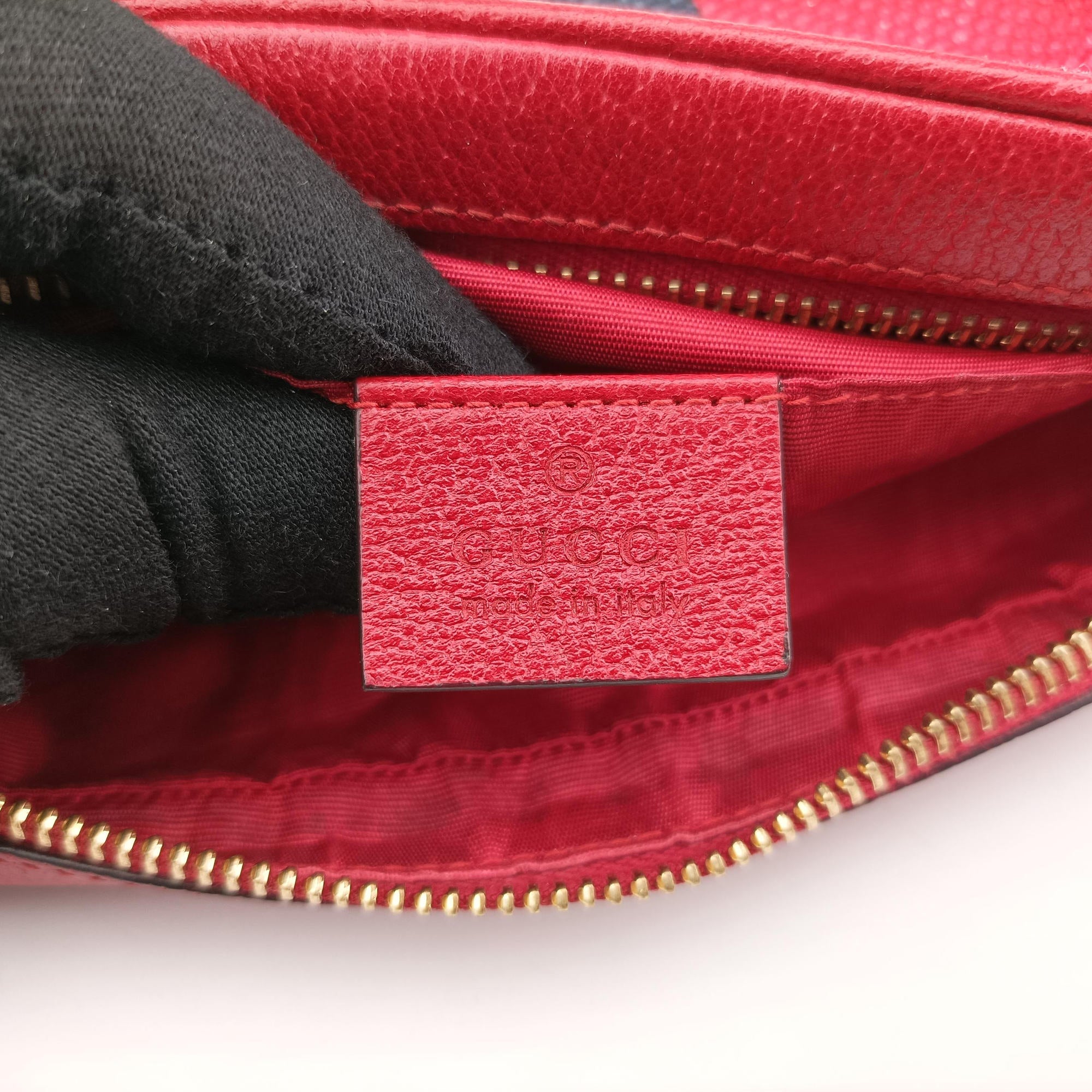 Vintage Gucci OPHIDIA Red × Navy × Ivory Canvas × Leather 517350 shoulderbag | stylenewstar