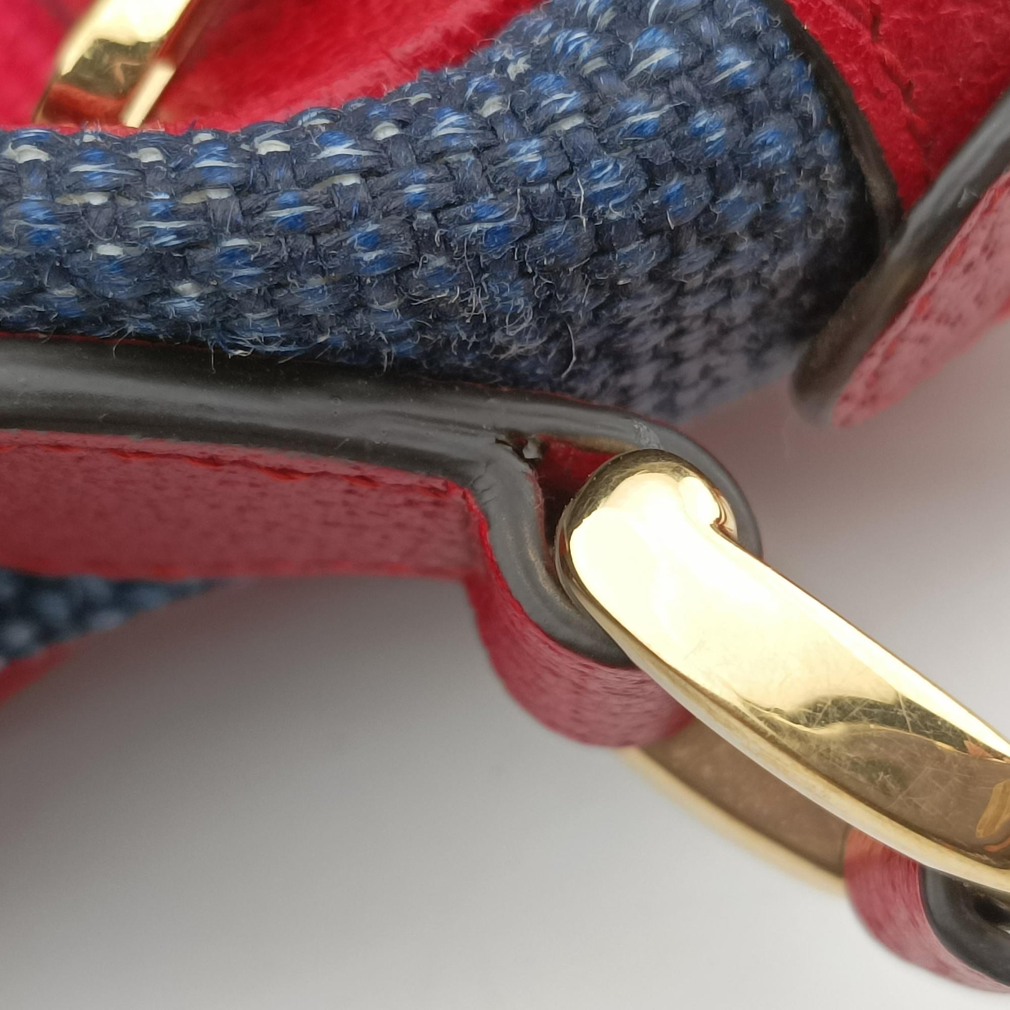 Vintage Gucci OPHIDIA Red × Navy × Ivory Canvas × Leather 517350 shoulderbag | stylenewstar