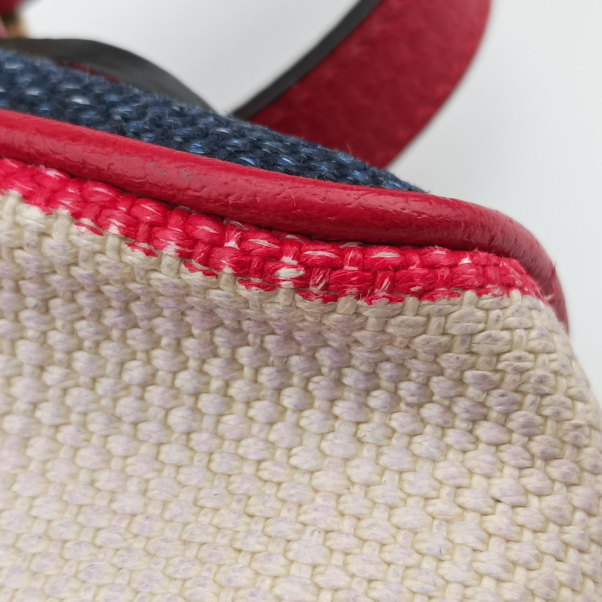 Vintage Gucci OPHIDIA Red × Navy × Ivory Canvas × Leather 517350 shoulderbag | stylenewstar
