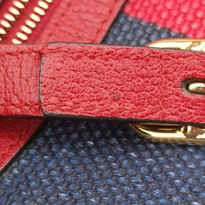 Vintage Gucci OPHIDIA Red × Navy × Ivory Canvas × Leather 517350 shoulderbag | stylenewstar