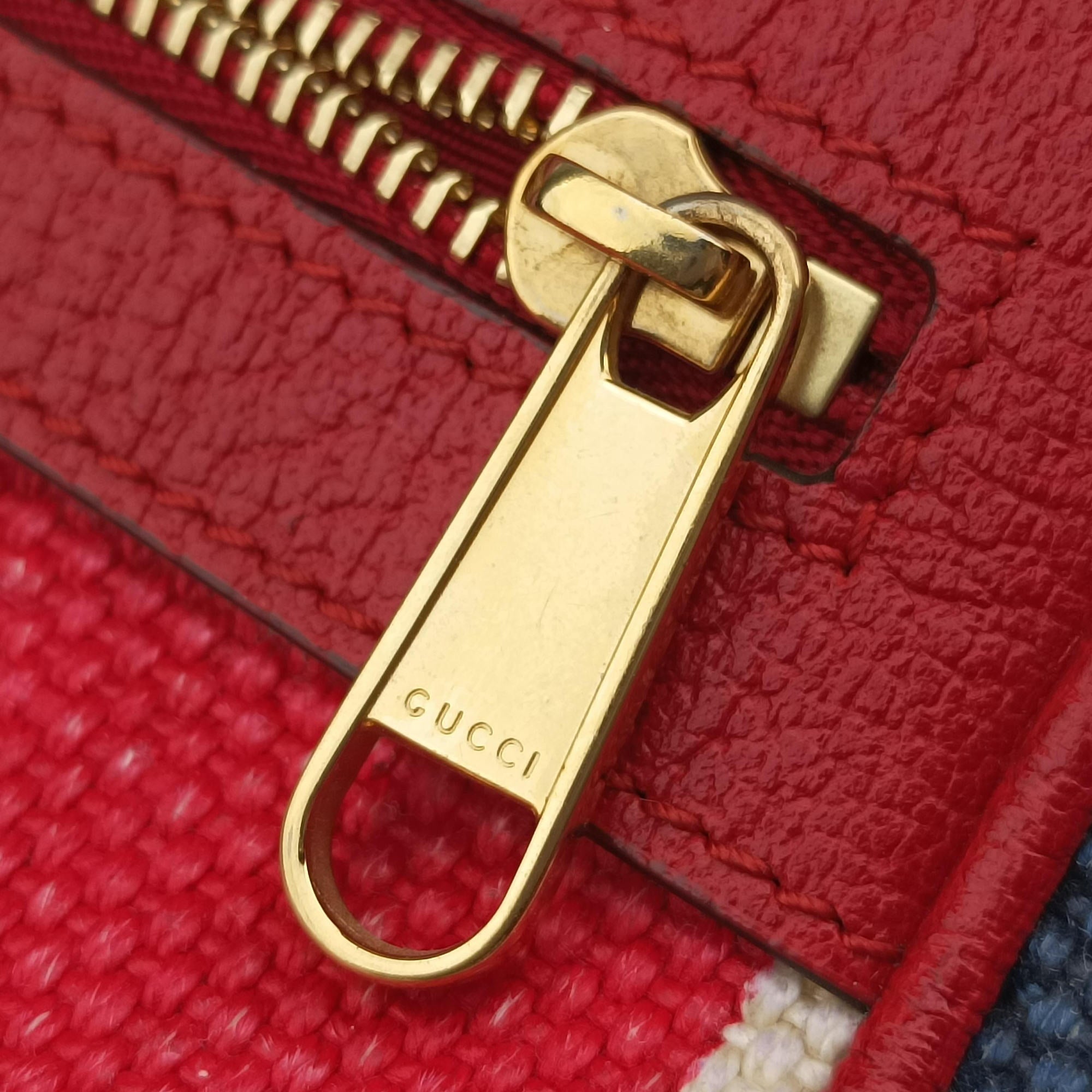 Vintage Gucci OPHIDIA Red × Navy × Ivory Canvas × Leather 517350 shoulderbag | stylenewstar