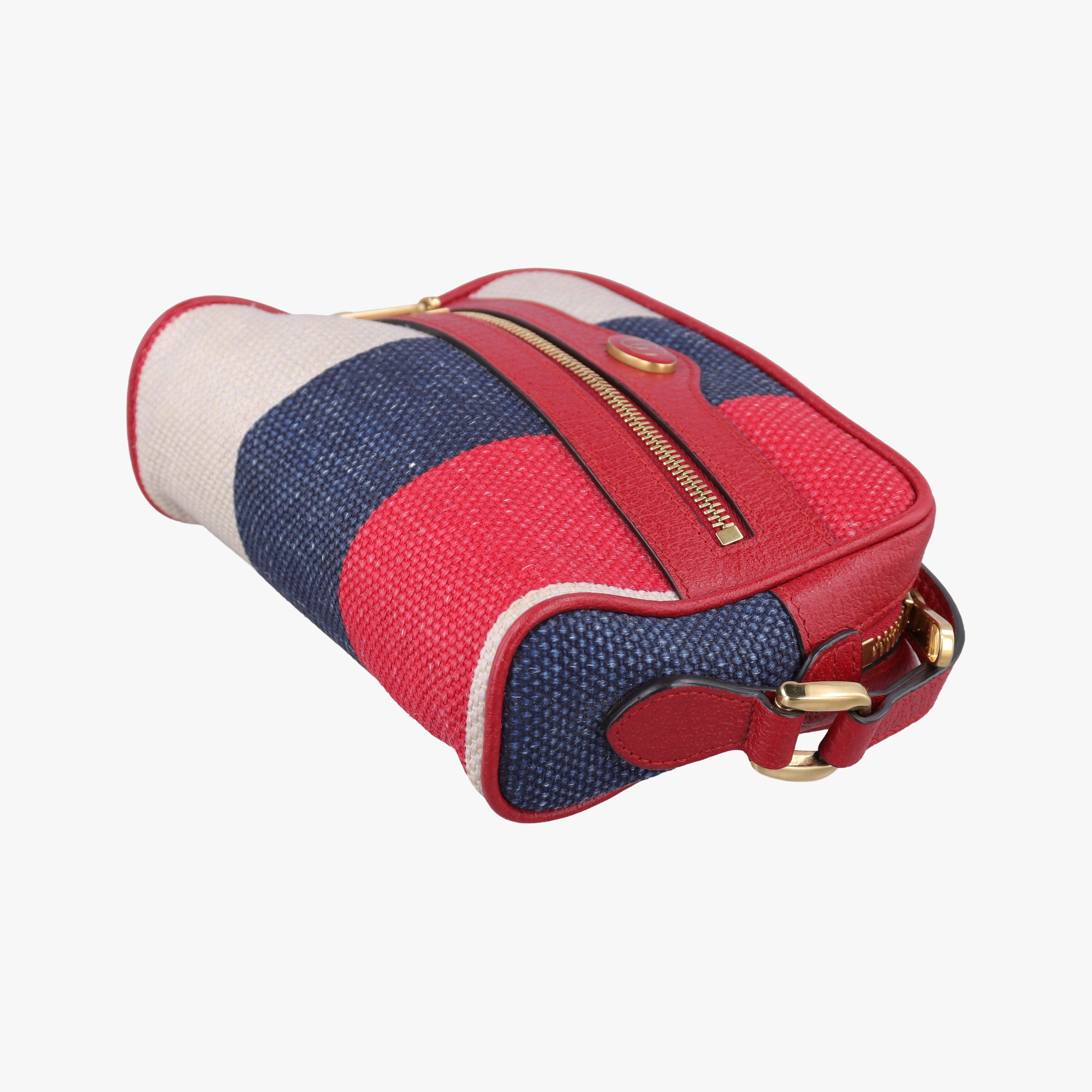 Vintage Gucci OPHIDIA Red × Navy × Ivory Canvas × Leather 517350 shoulderbag | stylenewstar