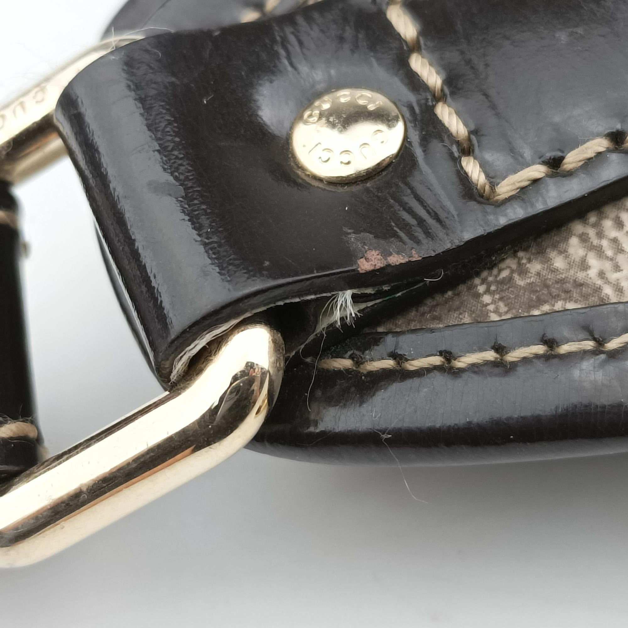 Pre-owned Gucci Jackie Brown PVC coated canvas×Leather 203495 handbag | stylenewstar