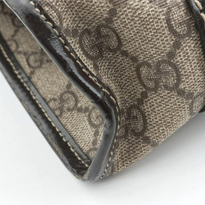 Pre-owned Gucci Jackie Brown PVC coated canvas×Leather 203495 handbag | stylenewstar