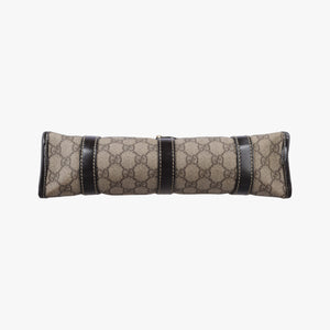 Pre-owned Gucci Jackie Brown PVC coated canvas×Leather 203495 handbag | stylenewstar