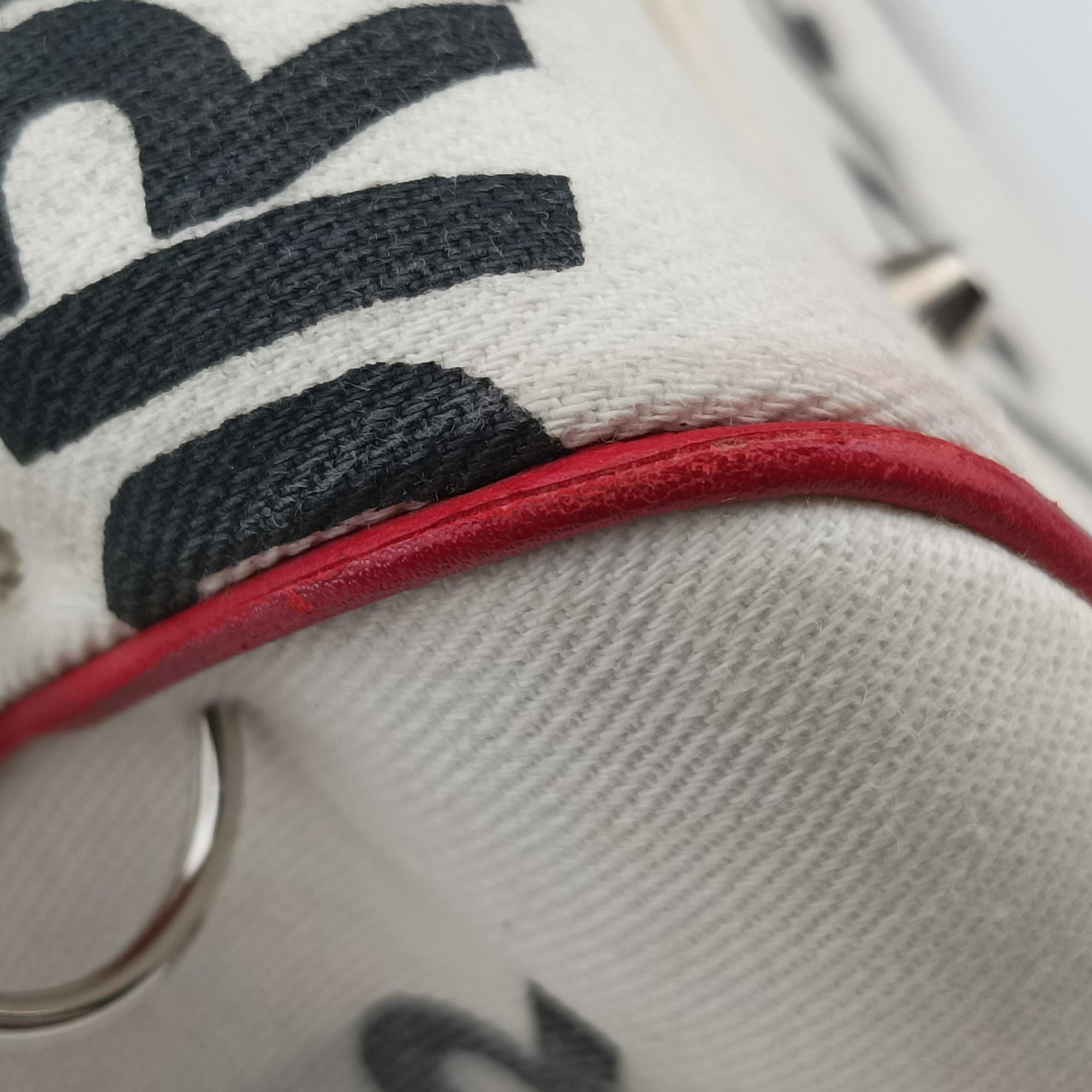 Pre-owned Christian Dior Hardcore White canvas×Leather  handbag | stylenewstar