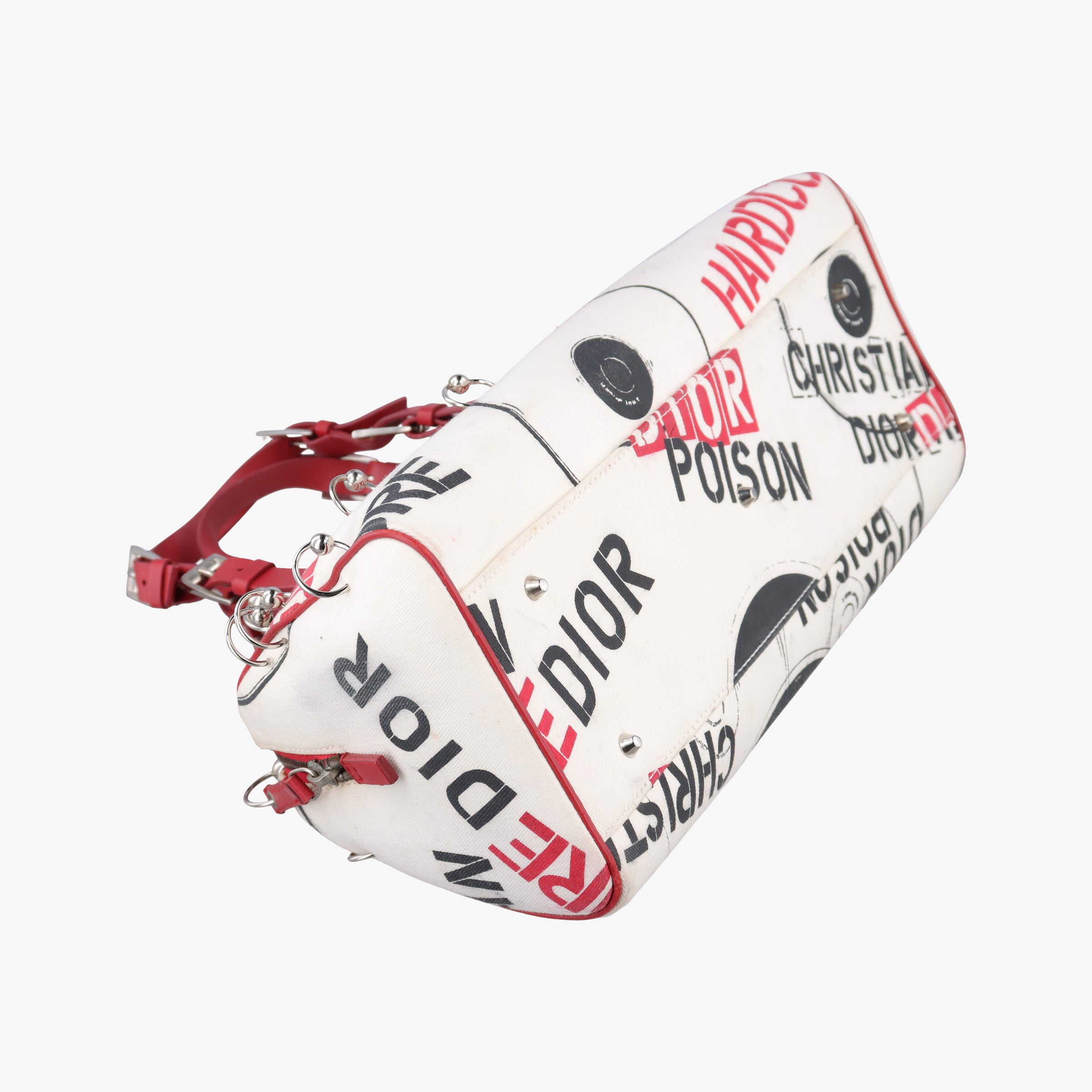 Pre-owned Christian Dior Hardcore White canvas×Leather  handbag | stylenewstar