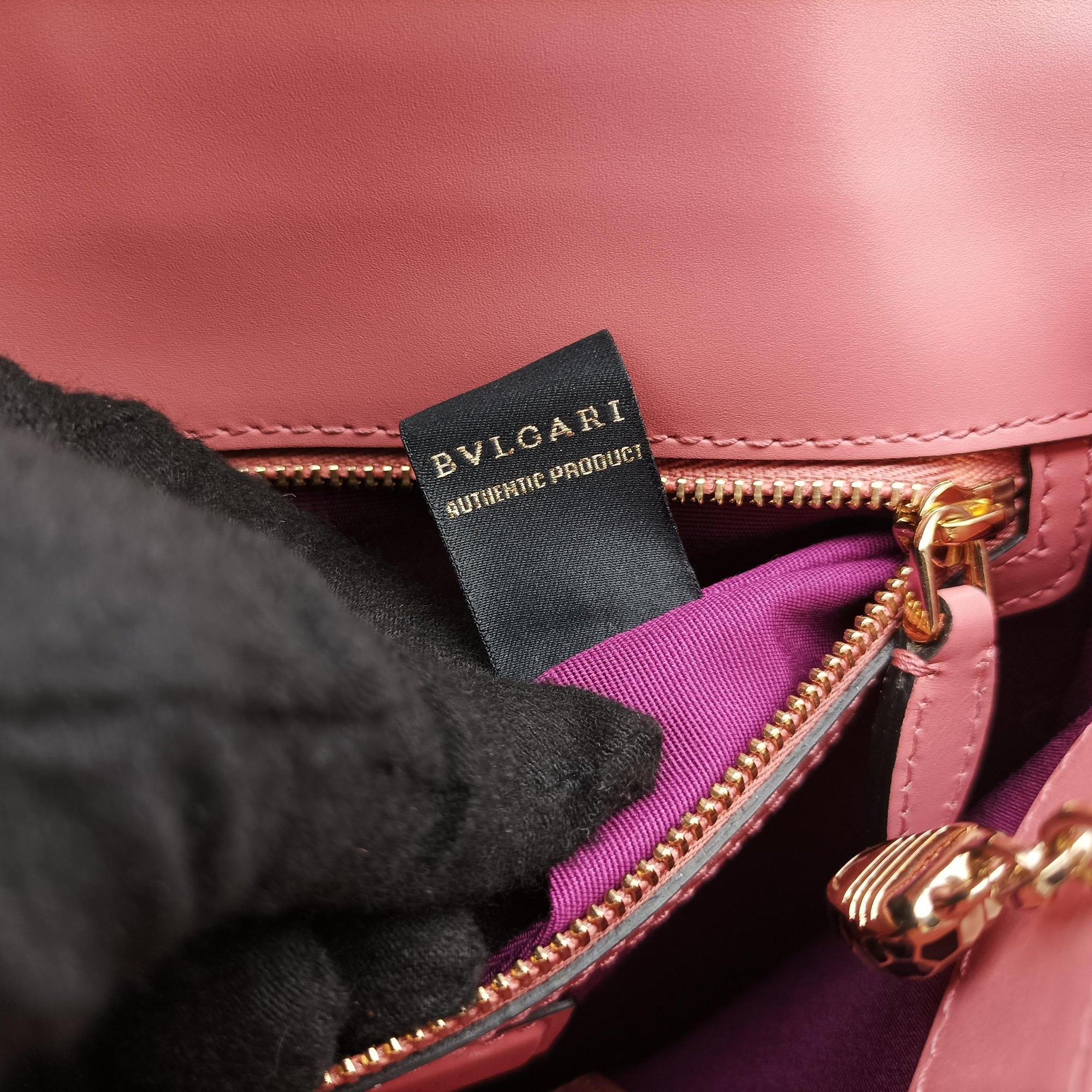 Pre-owned Bvlgari Serpenti Forever Pink leather  shoulderbag | stylenewstar