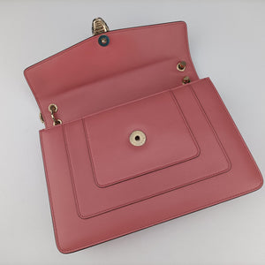 Pre-owned Bvlgari Serpenti Forever Pink leather  shoulderbag | stylenewstar