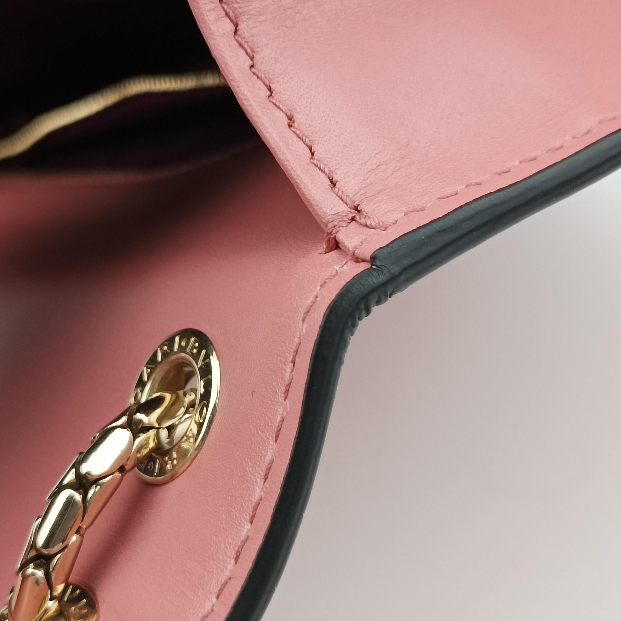 Pre-owned Bvlgari Serpenti Forever Pink leather  shoulderbag | stylenewstar