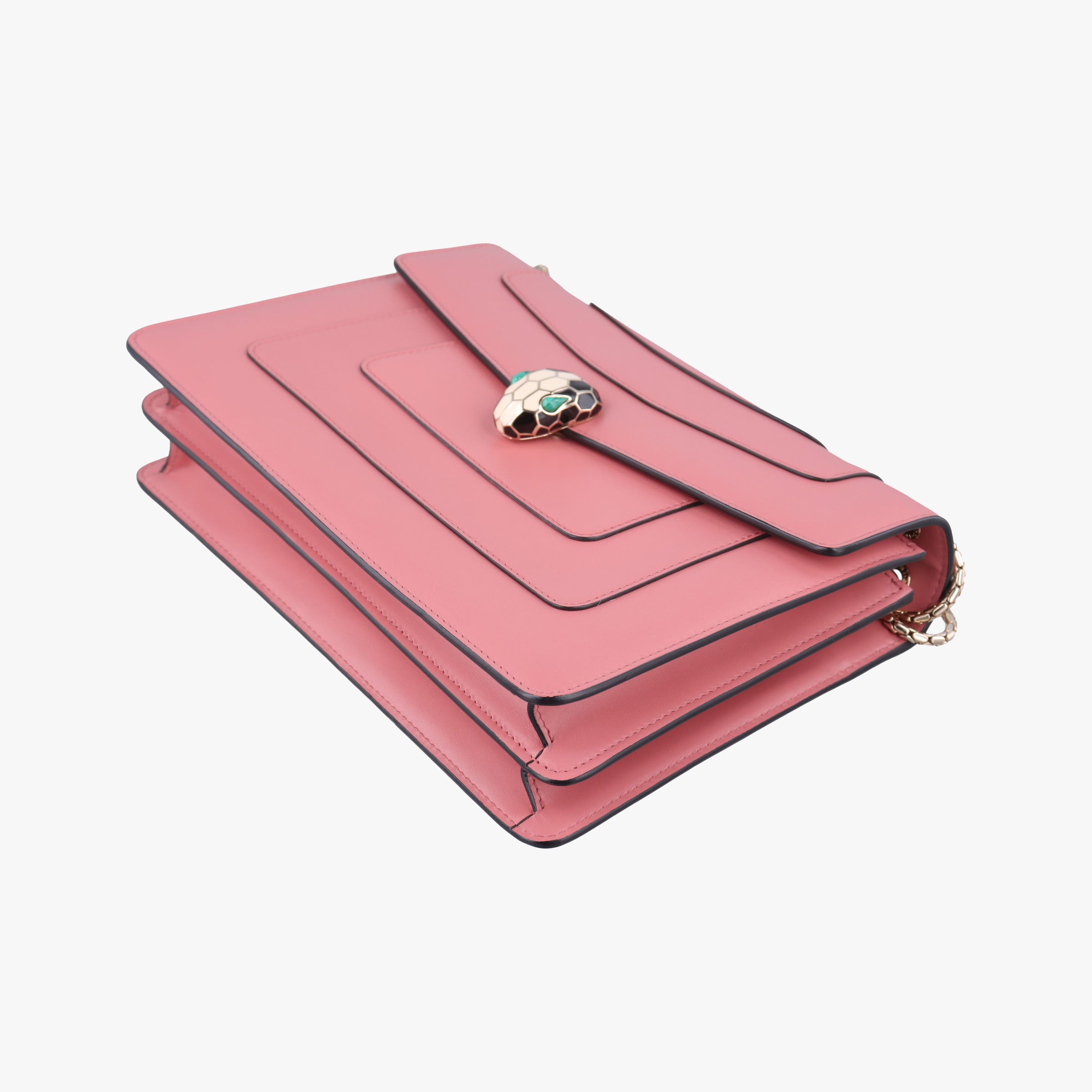 Pre-owned Bvlgari Serpenti Forever Pink leather  shoulderbag | stylenewstar