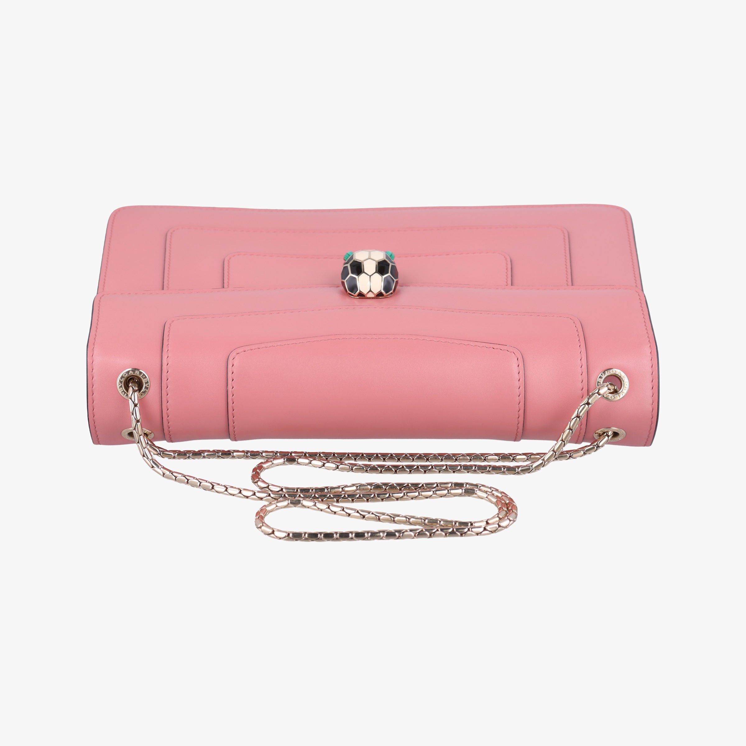 Pre-owned Bvlgari Serpenti Forever Pink leather  shoulderbag | stylenewstar