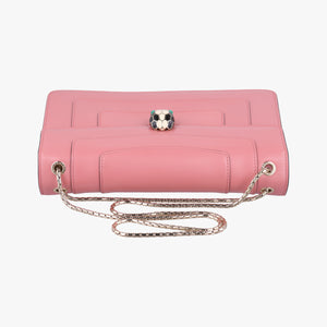 Pre-owned Bvlgari Serpenti Forever Pink leather  shoulderbag | stylenewstar