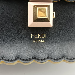 Pre-owned Fendi Kan I Black Leather 8M0381 shoulderbag | stylenewstar