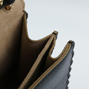 Pre-owned Fendi Kan I Black Leather 8M0381 shoulderbag | stylenewstar
