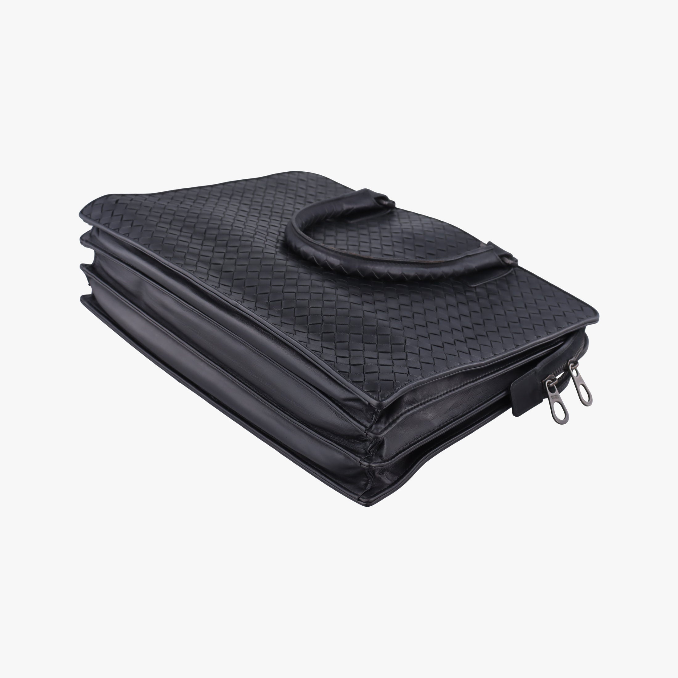 Vintage Bottega Veneta Intrecciato Black lambskin  handbag | stylenewstar