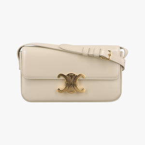 Secondhand Celine Claude Triomphe Beige Leather  shoulderbag | stylenewstar