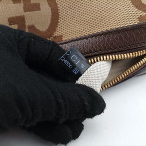 Secondhand Gucci Jumbo GG Messenger Brown canvas×leather 675891 shoulderbag | stylenewstar