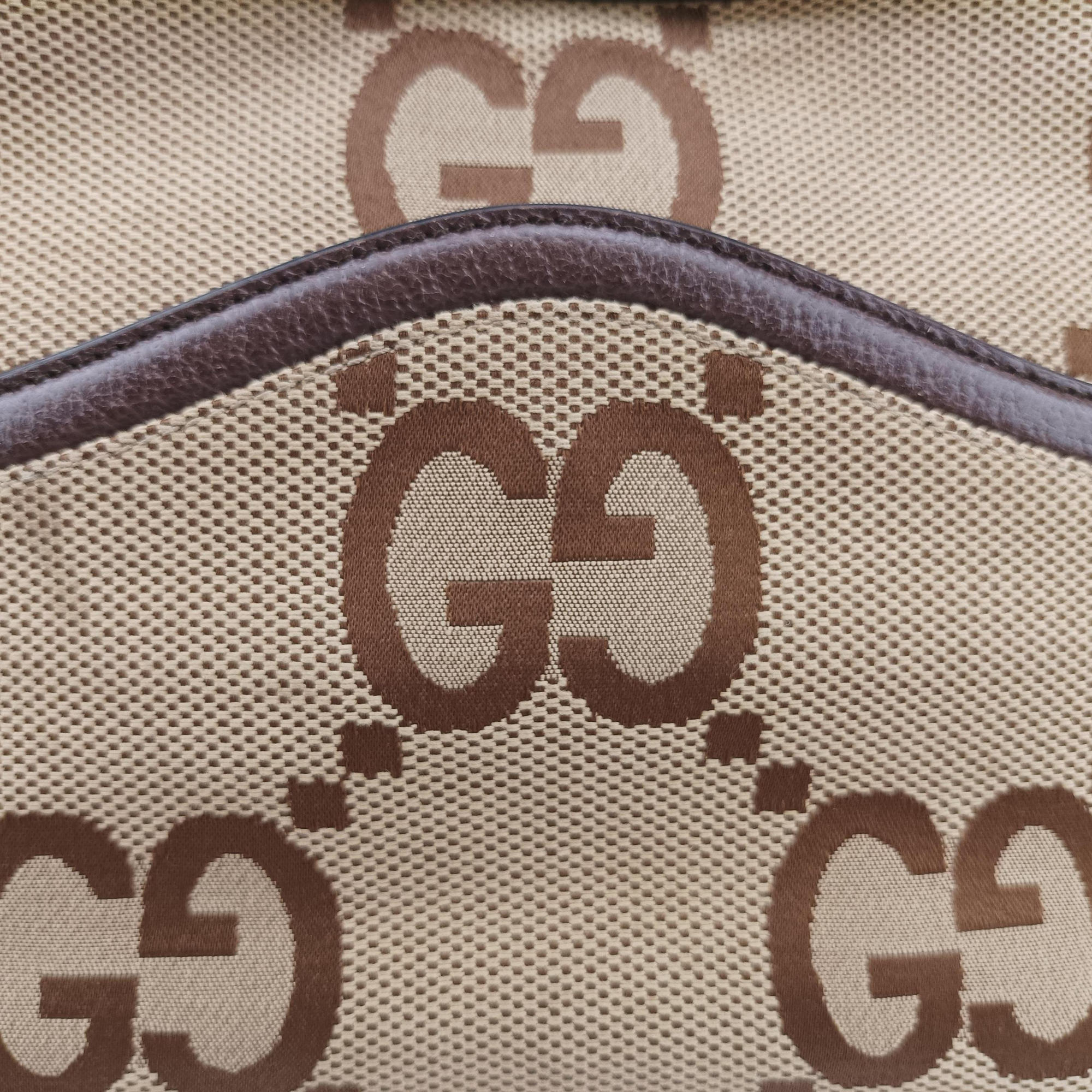 Secondhand Gucci Jumbo GG Messenger Brown canvas×leather 675891 shoulderbag | stylenewstar