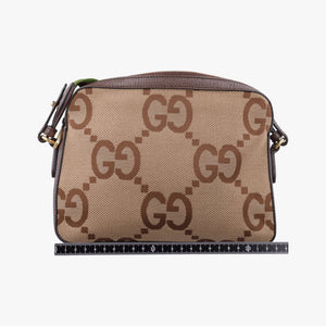 Secondhand Gucci Jumbo GG Messenger Brown canvas×leather 675891 shoulderbag | stylenewstar