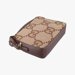 Secondhand Gucci Jumbo GG Messenger Brown canvas×leather 675891 shoulderbag | stylenewstar