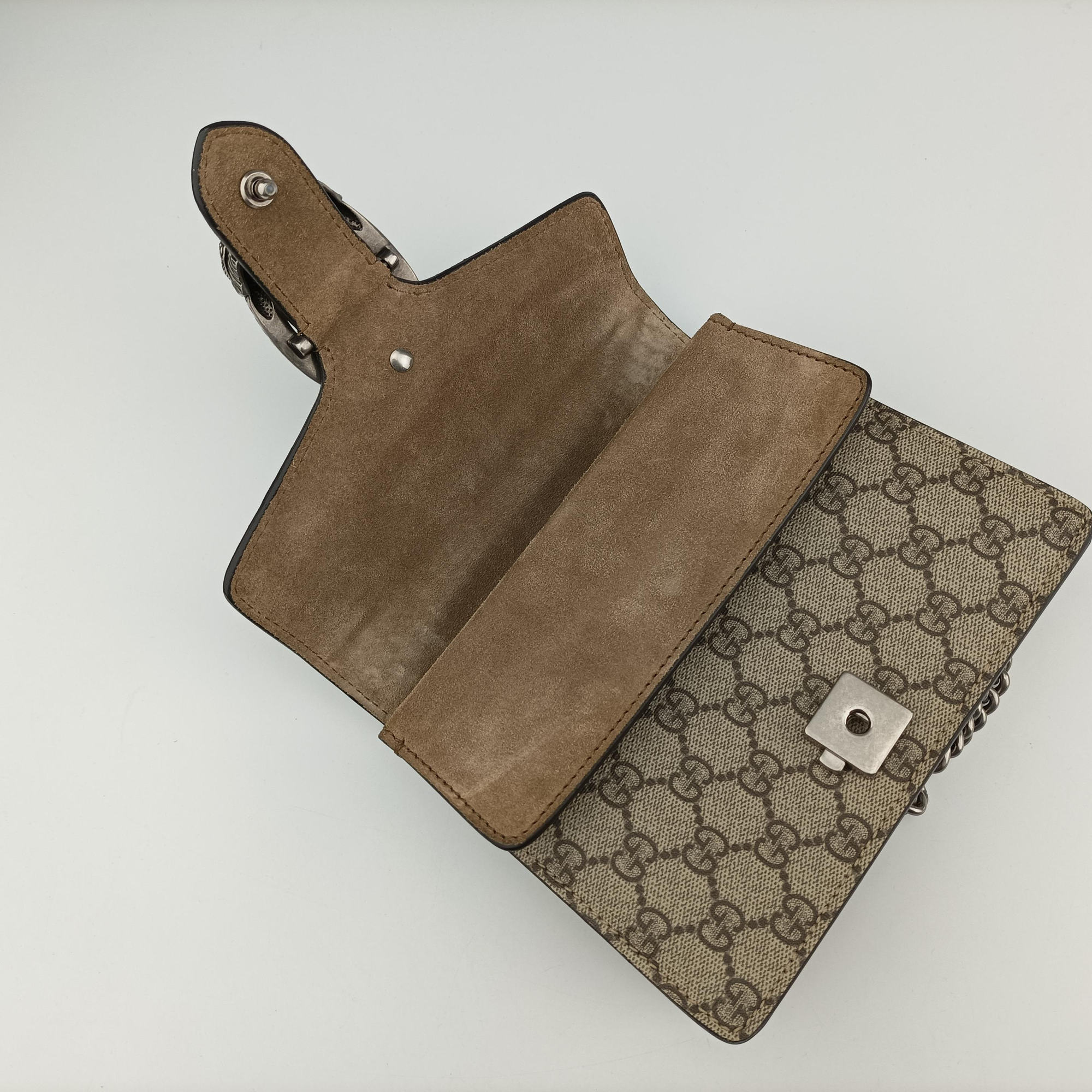 Secondhand Gucci Dionysus Beige×Brown PVC coated canvas × suede 421970 shoulderbag | stylenewstar