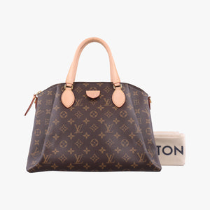 Pre-owned Louis Vuitton Rivoli MM Brown Monogram Canvas M44546 handbag | stylenewstar