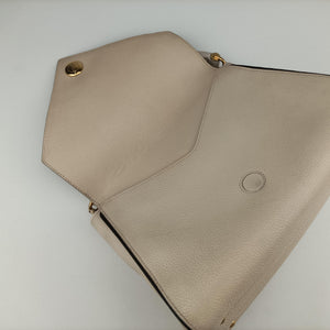 Pre-owned Louis Vuitton Double V Bag Brown  × Creme Monogram Canvas × Grained Leather M54155 shoulderbag | stylenewstar