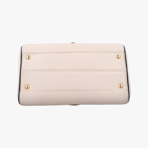 Pre-owned Louis Vuitton Double V Bag Brown  × Creme Monogram Canvas × Grained Leather M54155 shoulderbag | stylenewstar