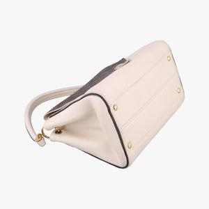 Pre-owned Louis Vuitton Double V Bag Brown  × Creme Monogram Canvas × Grained Leather M54155 shoulderbag | stylenewstar
