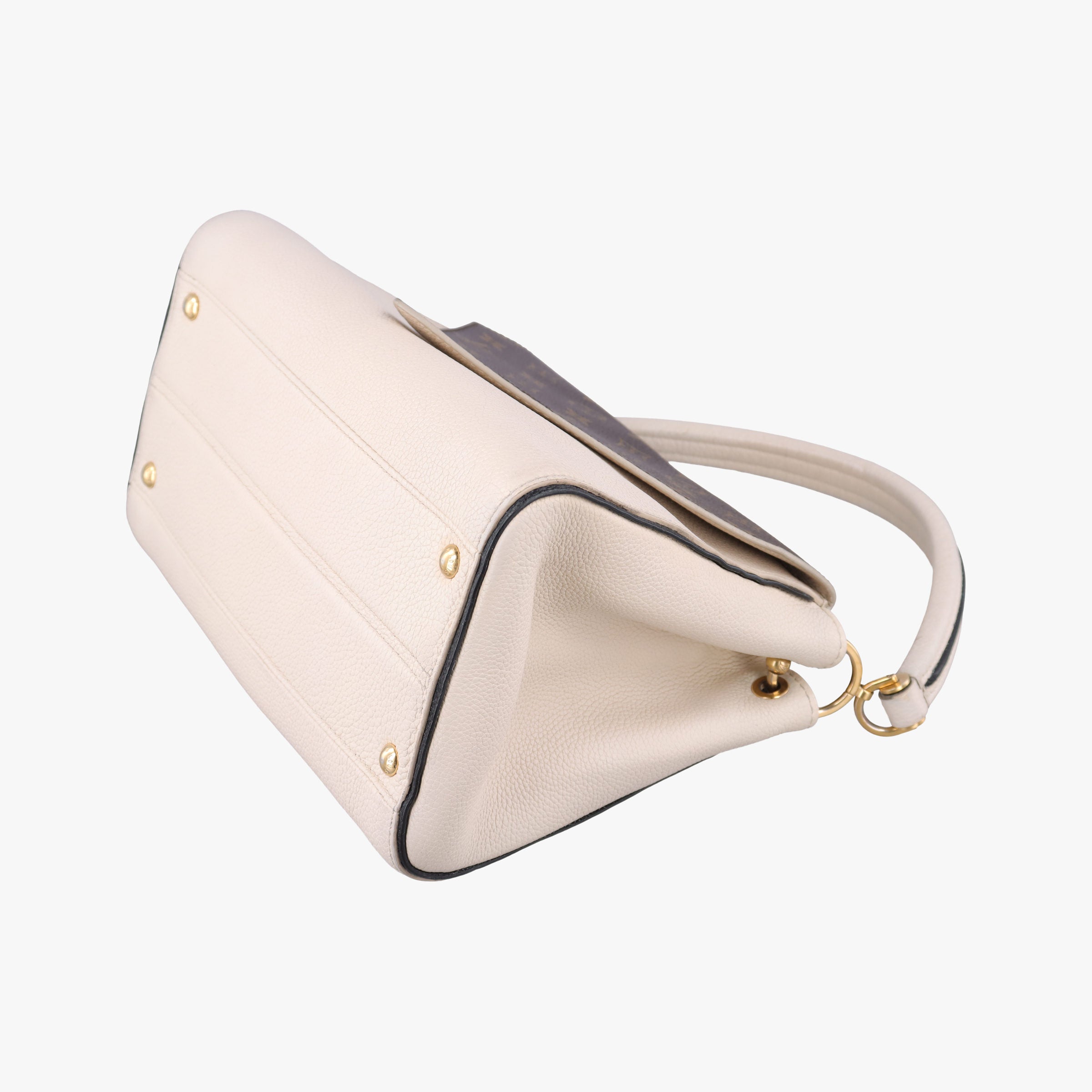 Pre-owned Louis Vuitton Double V Bag Brown  × Creme Monogram Canvas × Grained Leather M54155 shoulderbag | stylenewstar