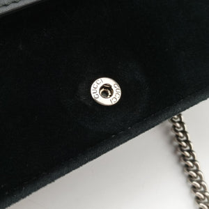 Pre-owned Gucci Dionysus Black velour×Leather 476432 shoulderbag | stylenewstar