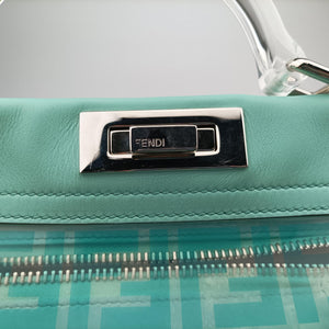 Secondhand Fendi PEEKABOO Green Clear PVC× Leather 8BN290 shoulderbag | stylenewstar