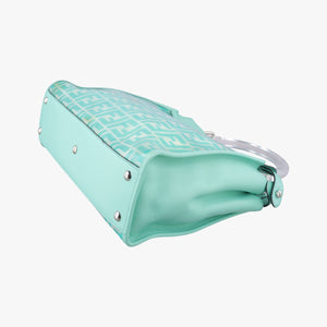Secondhand Fendi PEEKABOO Green Clear PVC× Leather 8BN290 shoulderbag | stylenewstar
