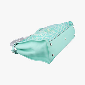 Secondhand Fendi PEEKABOO Green Clear PVC× Leather 8BN290 shoulderbag | stylenewstar