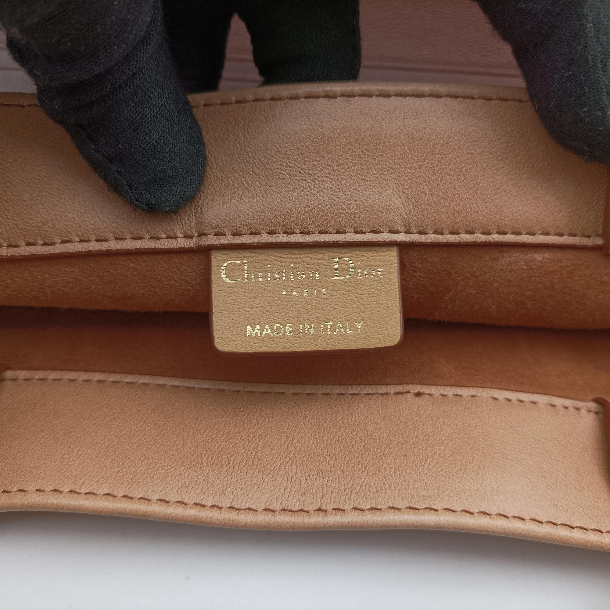 Pre-owned Christian Dior Book Tote Brown leather  handbag | stylenewstar
