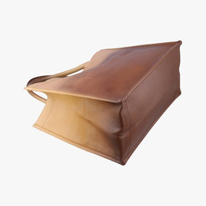 Pre-owned Christian Dior Book Tote Brown leather  handbag | stylenewstar