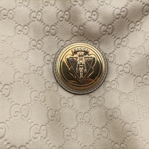 Pre-owned Gucci Hysteria Guccissima Ivory Leather 211844 shoulderbag | stylenewstar
