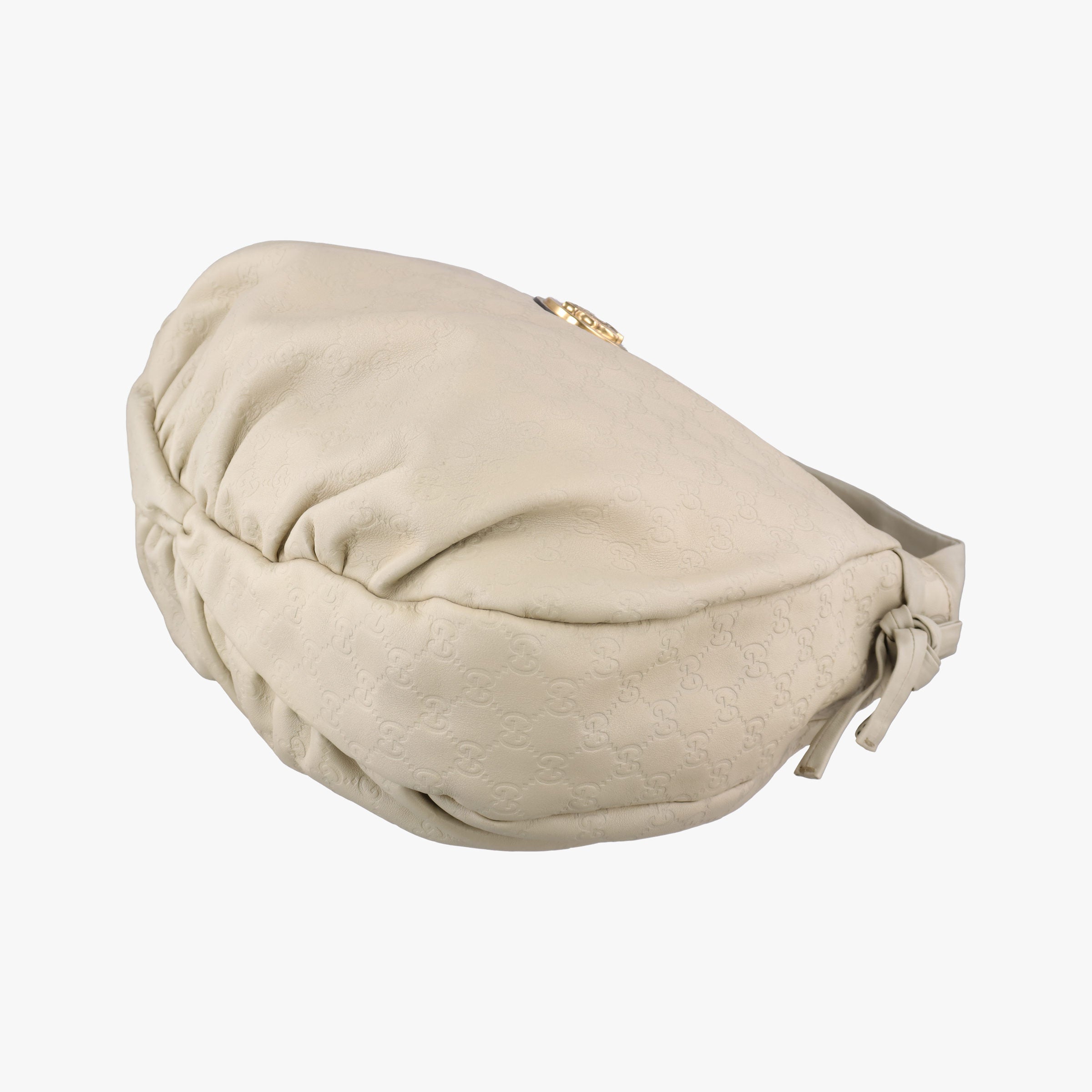 Pre-owned Gucci Hysteria Guccissima Ivory Leather 211844 shoulderbag | stylenewstar