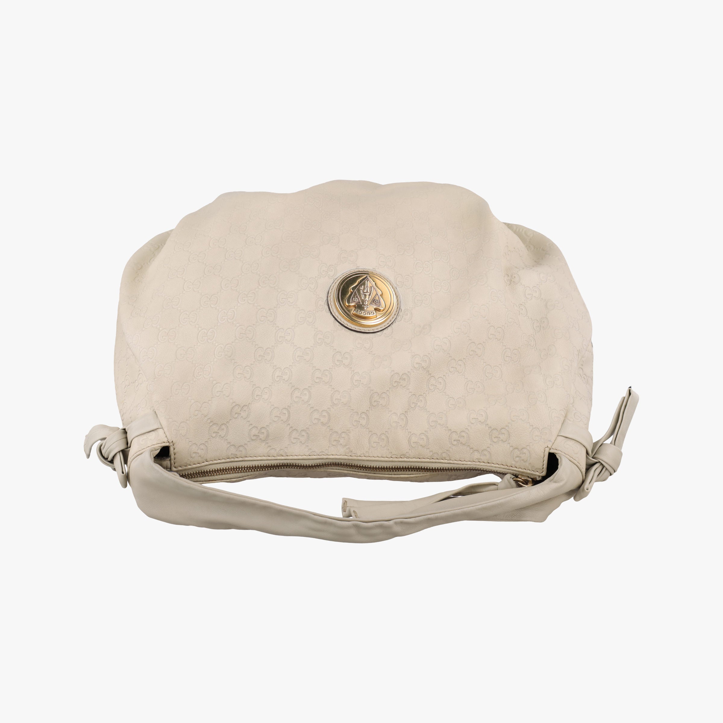 Pre-owned Gucci Hysteria Guccissima Ivory Leather 211844 shoulderbag | stylenewstar