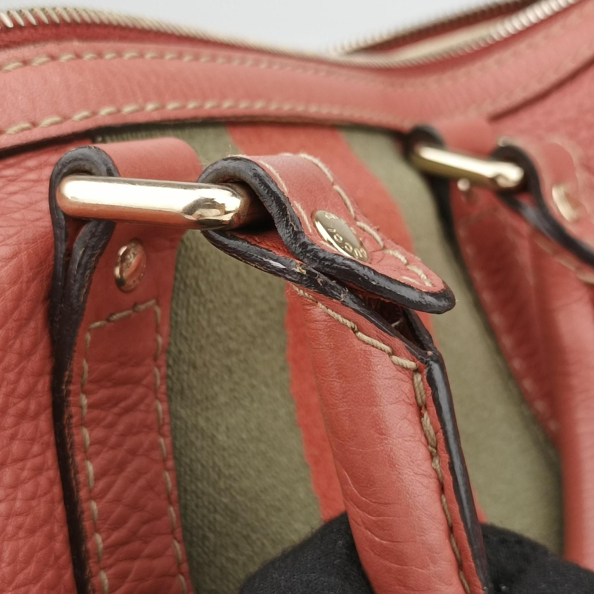 Secondhand Gucci Sherry Line Pink Leather 247205 bostonbag | stylenewstar
