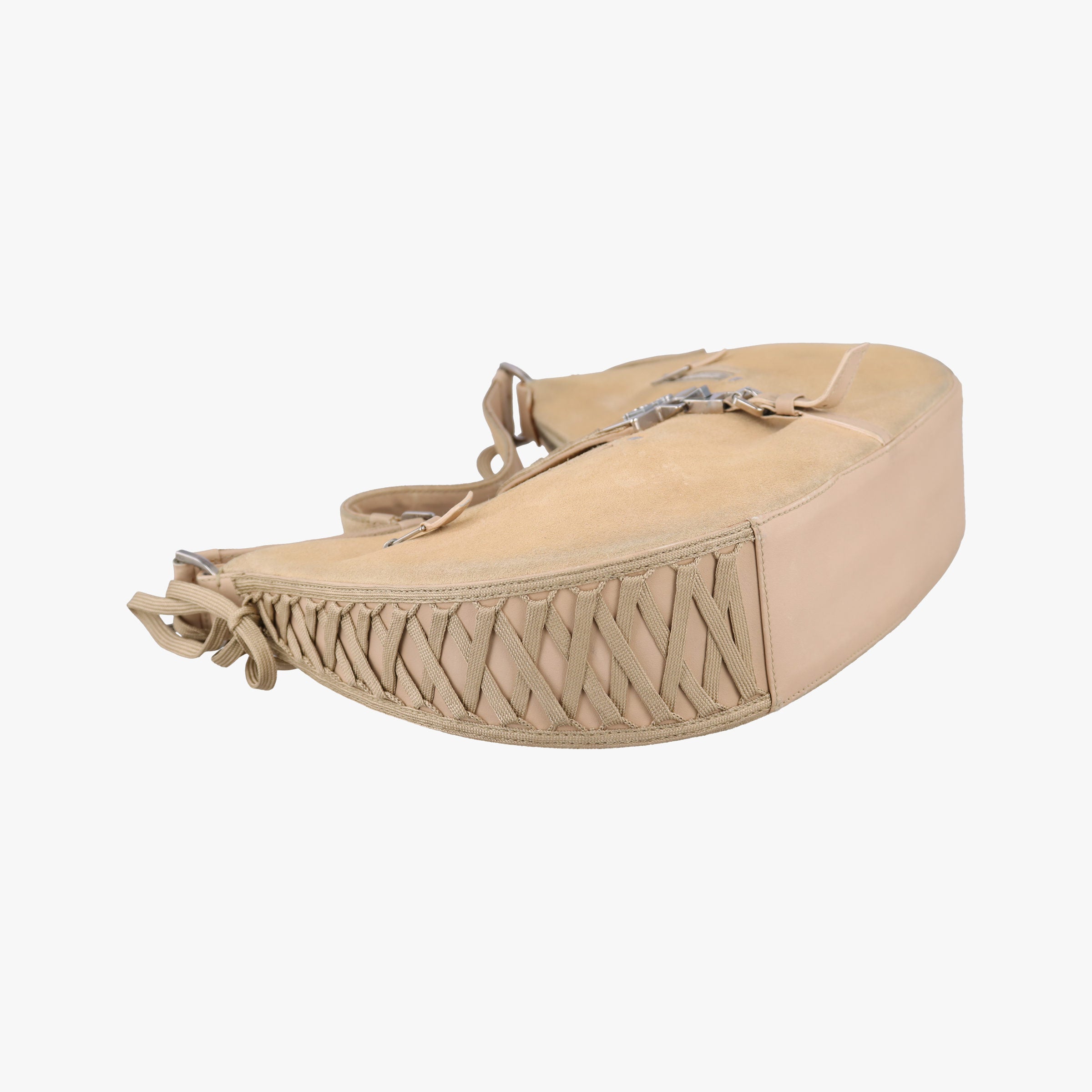 Pre-owned Christian Dior Admit It Beige suede  shoulderbag | stylenewstar